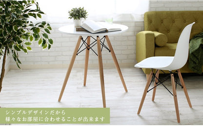 ラウンドテーブル 木脚 ブナ無垢材 シンプル 直径70cm