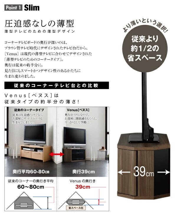 コーナーテレビボード 幅100cm レギュラータイプ 薄型 ロータイプ 隠しキャスター 収納