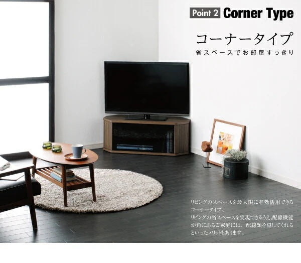 コーナーテレビボード 幅100cm レギュラータイプ 薄型 ロータイプ 隠しキャスター 収納