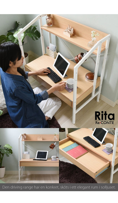 ハイロー2wayデスク 幅81.5cm 高さ調整 ワークデスク PCデスク 机 ローデスク