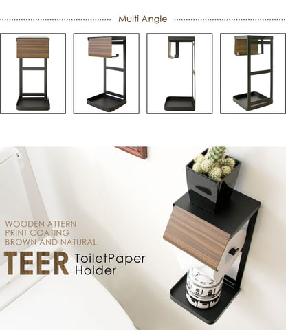 トイレットペーパーホルダー スマホ置き シンプル 省スペース TEER