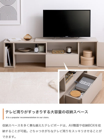 伸縮テレビ台 ローボード 幅95-142cm コーナー型にも変形 コンパクト