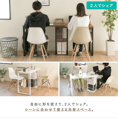 3wayデスク 幅100-166cm ゲーミングデスク 回転／伸縮／L字 シンプル ワークデスク 机
