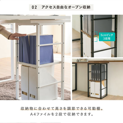 3wayデスク 幅100-166cm ゲーミングデスク 回転／伸縮／L字 シンプル ワークデスク 机