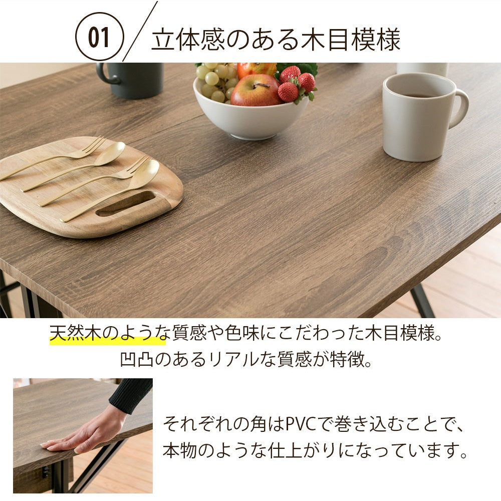 折りたたみダイニング4点セット 幅90cm バタフライテーブル＆スツール2脚＆ベンチ省スペース＆多機能