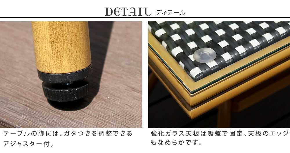 ラウンドテーブル3点セット（テーブル + チェア2点） カフェ風 ガーデンテーブル テラス バルコニー