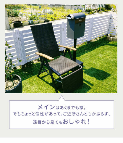 スタンドポスト 郵便受け ブルックリン風 鍵付き 角2封筒サイズ対応 レトロ