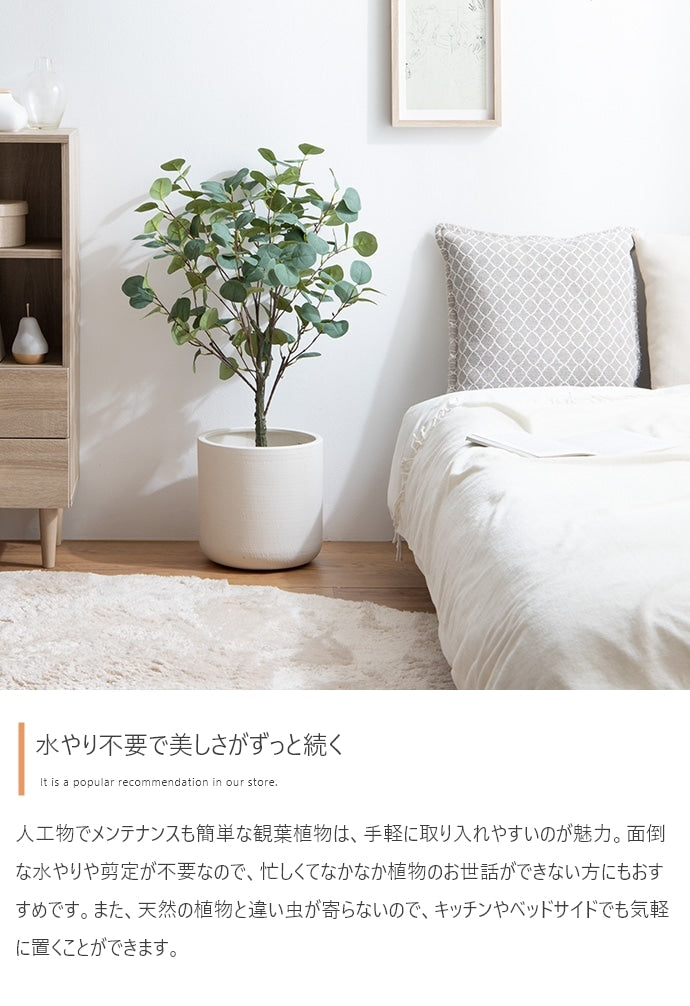 観葉植物 フェイクグリーン 光触媒 ユーカリ 高さ85cmタイプ