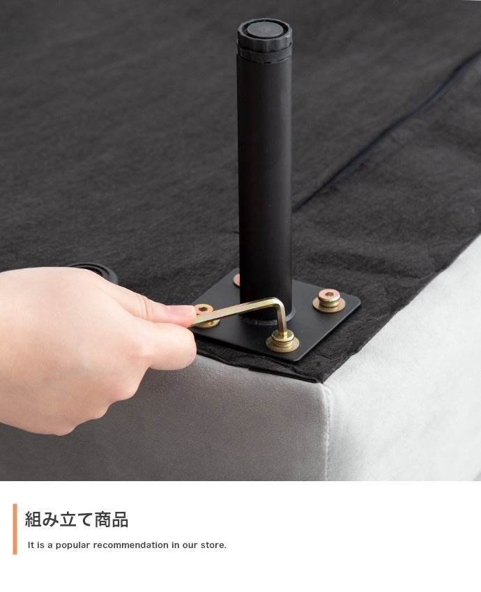 ゆったり二層 1人掛けソファ 幅78cm ベロアxブラックアイアン脚 クッション付き