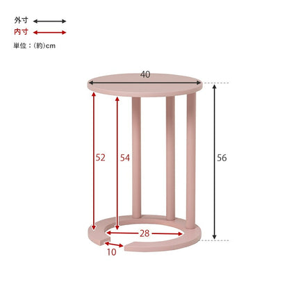 サイドテーブル 高さ56cm ミニテーブル アースカラー