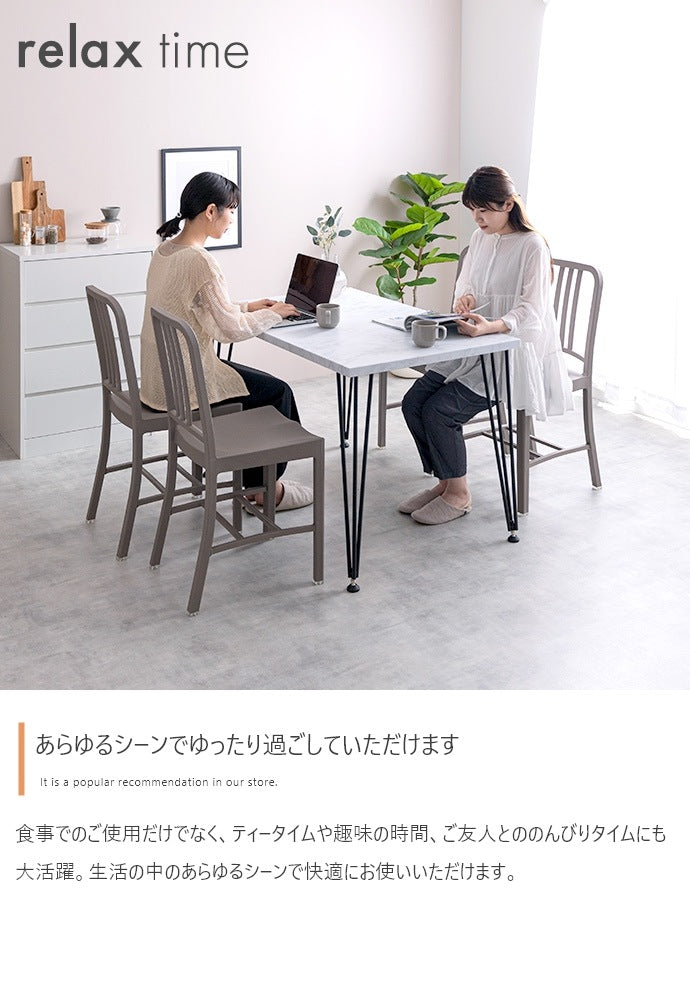 大理石調 ダイニングテーブル 110x70cm 大人モダン 作業用デスク シンプル