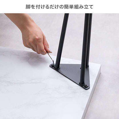 大理石調 ダイニングテーブル 110x70cm 大人モダン 作業用デスク シンプル