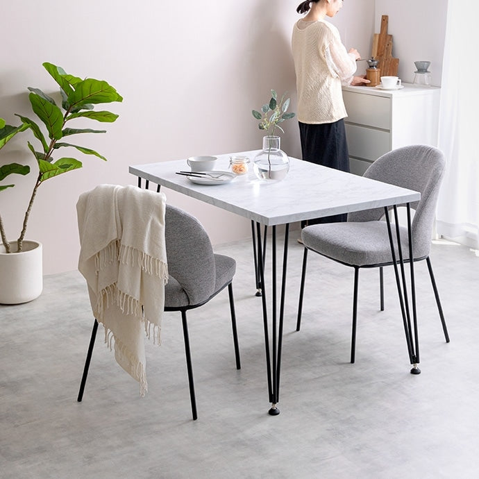 大理石調 ダイニングテーブル 110x70cm 大人モダン 作業用デスク シンプル
