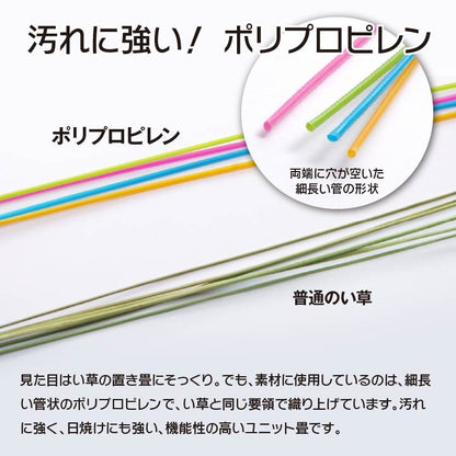ユニット畳 6枚組 （1枚あたり82x82cm） 連結ジョイント 軽量 フローリング対応 和室 日本製