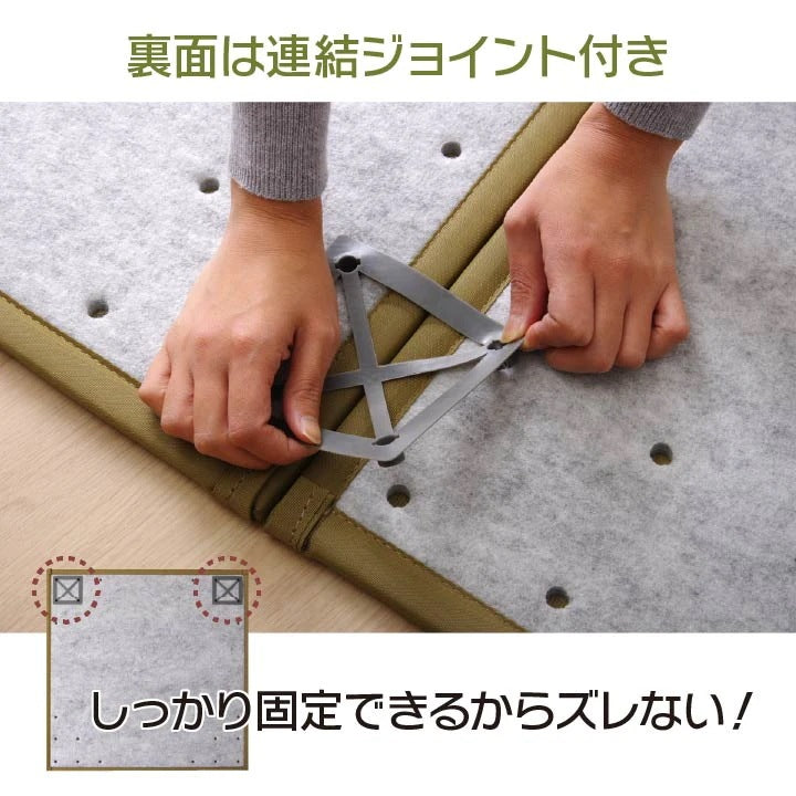 ユニット畳 6枚組 （1枚あたり82x82cm） 連結ジョイント 軽量 フローリング対応 和室 日本製