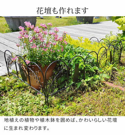 ねこフェンス 3枚組 （1枚あたり幅50cm） ミニフェンス 庭 ガーデニング 花壇 仕切り