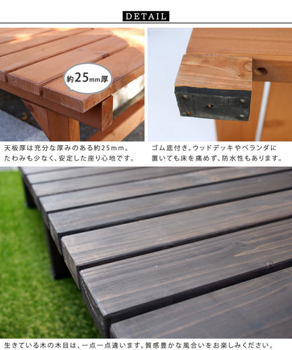 ウッドデッキ 縁台 ベンチ 174x88cm 天然木 窓際 ガーデニング 室内でも利用可能