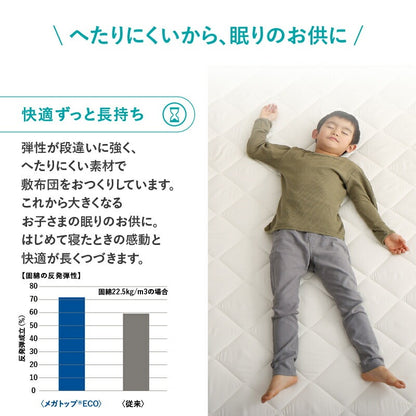 ベッドにも使える 敷布団 シングル S 和布団派 メガトップECO 日本製