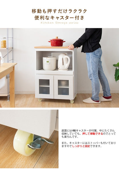 コンセント付き レンジ台 幅60cm ナチュラルカントリー風 キッチン収納シリーズ Semplice
