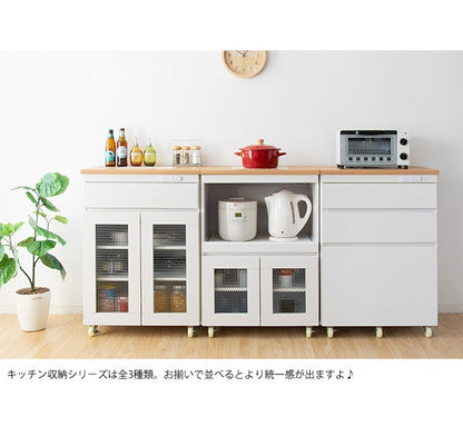 コンセント付き レンジ台 幅60cm ナチュラルカントリー風 キッチン収納シリーズ Semplice