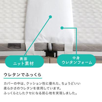 ２つのベッドの隙間を無くす マットレス隙間スペーサー 連結 ウレタンフォーム 白