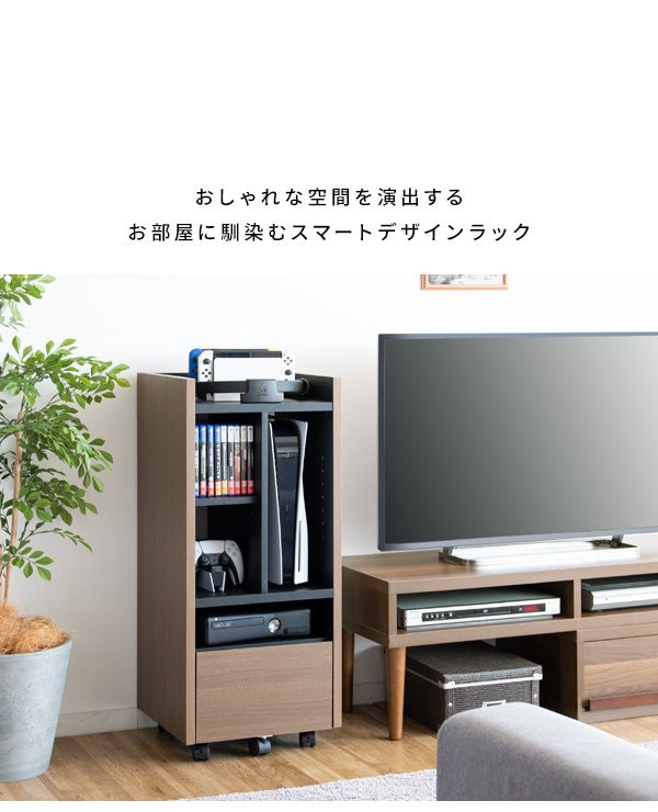 ゲーミングラック 幅38.5cm ゲーム機 周辺機器 まとめて収納 REGABO GRK-001 省スペース