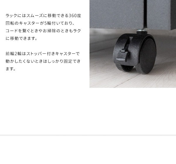 ゲーミングラック 幅49cm ゲーム機 周辺機器 まとめて収納 REGABO GRK-002 放熱対策