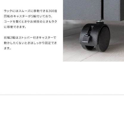 ゲーミングラック 幅49cm ゲーム機 周辺機器 まとめて収納 REGABO GRK-002 放熱対策