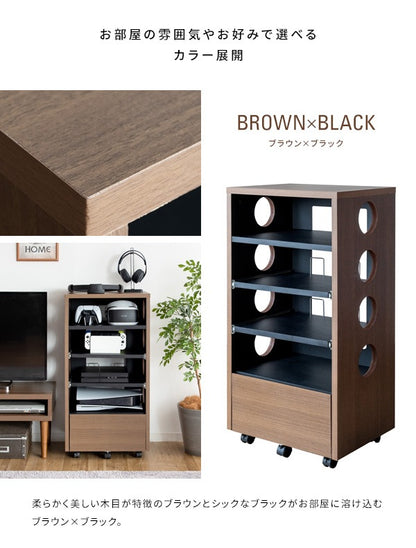 ゲーミングラック 幅49cm ゲーム機 周辺機器 まとめて収納 REGABO GRK-002 放熱対策