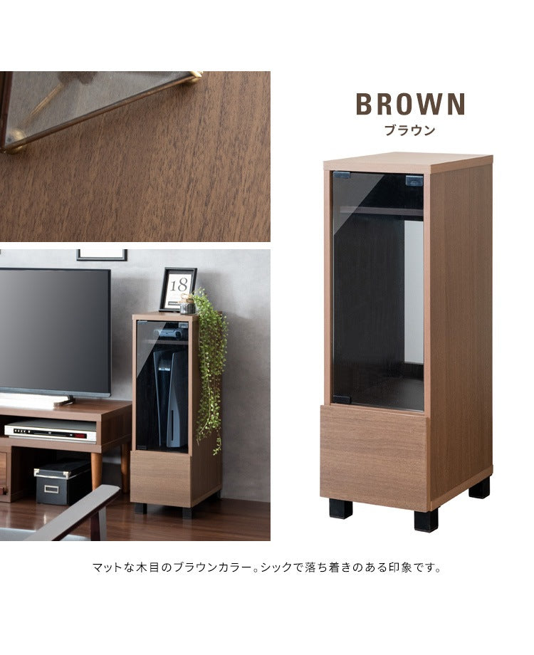 ゲーミングラック 幅26cm ゲーム機 周辺機器 まとめて収納 REGABO GRK-003 ガラス扉 スマート