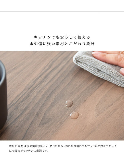 カウンターダストボックス 45L x2 収納付きゴミ箱 キッチンカウンター 幅90cm 仕切り 調理台