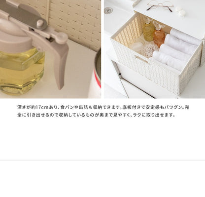 マルチ収納 ドロワーラック 水に強い 樹脂製ラタン 収納ボックス