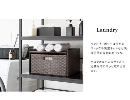 マルチ収納 ドロワーラック 水に強い 樹脂製ラタン 収納ボックス