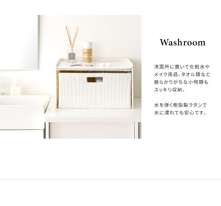 マルチ収納 ドロワーラック 水に強い 樹脂製ラタン 収納ボックス