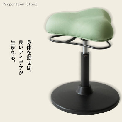 姿勢矯正 脳を活性化 プロポーションスツール 昇降式 三角形 ロータイプ 高さ51cm-66cm