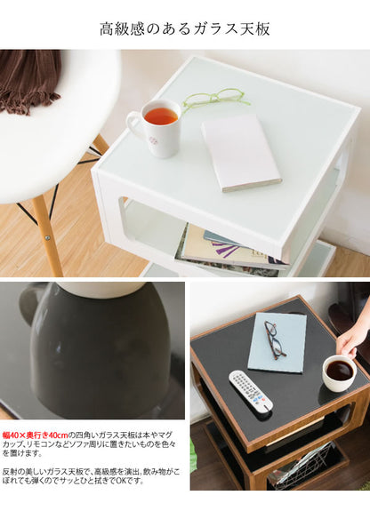 サイドテーブル 40x40cm ソファサイドテーブル ベッドサイドテーブル