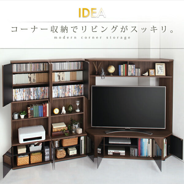 テレビボード+キャビネット 2点セット ハイタイプ コーナー Corner+ 幅150 高さ161