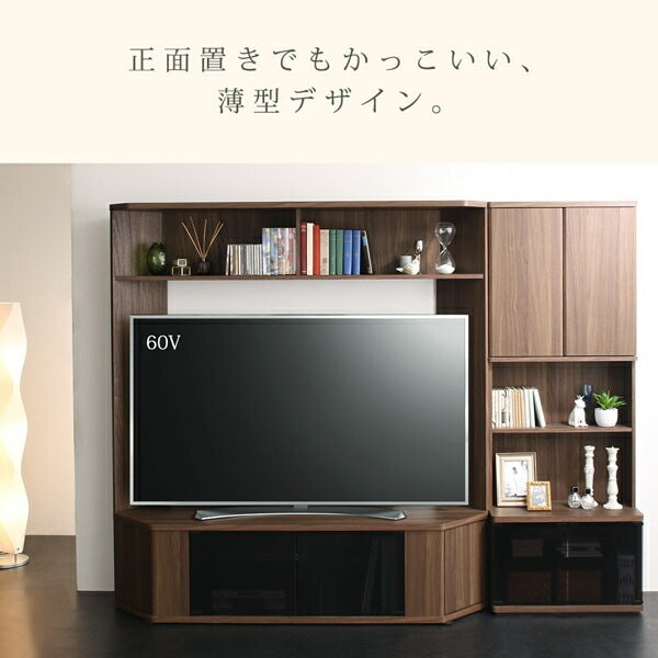 テレビボード+キャビネット 2点セット ハイタイプ コーナー Corner+ 幅150 高さ161