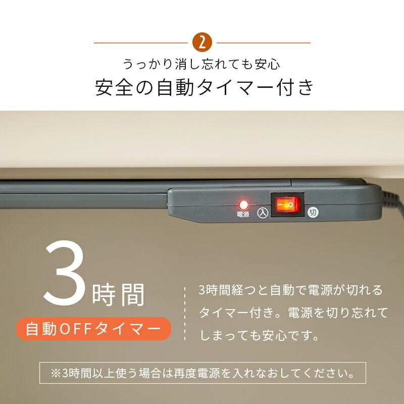 デスクヒーター 薄型 マグネットで張り付けるだけ 自動OFFタイマー 学習机などに 省電力