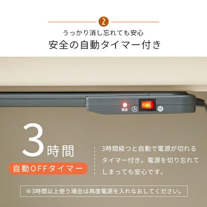 デスクヒーター 薄型 マグネットで張り付けるだけ 自動OFFタイマー 学習机などに 省電力