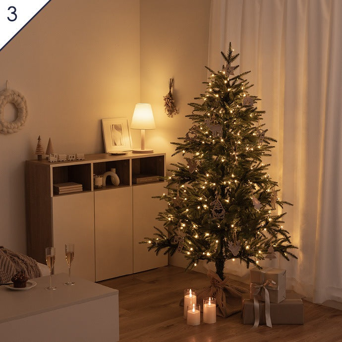 クリスマスツリー 高さ120cm ツリースカート LEDライトセッティング済