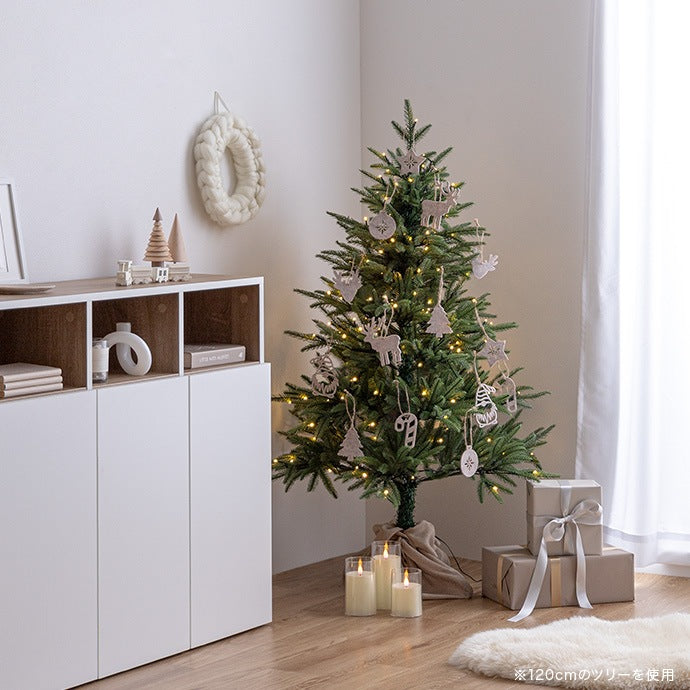 クリスマスツリー 高さ120cm ツリースカート LEDライトセッティング済