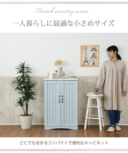 キャビネット 幅60cm リビング収納 フレンチカントリーテイスト 棚