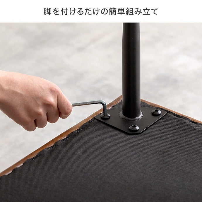レザーベンチ 幅110cm 単品 ダイニング／リビング／玄関／廊下 PUレザー かんたん組立