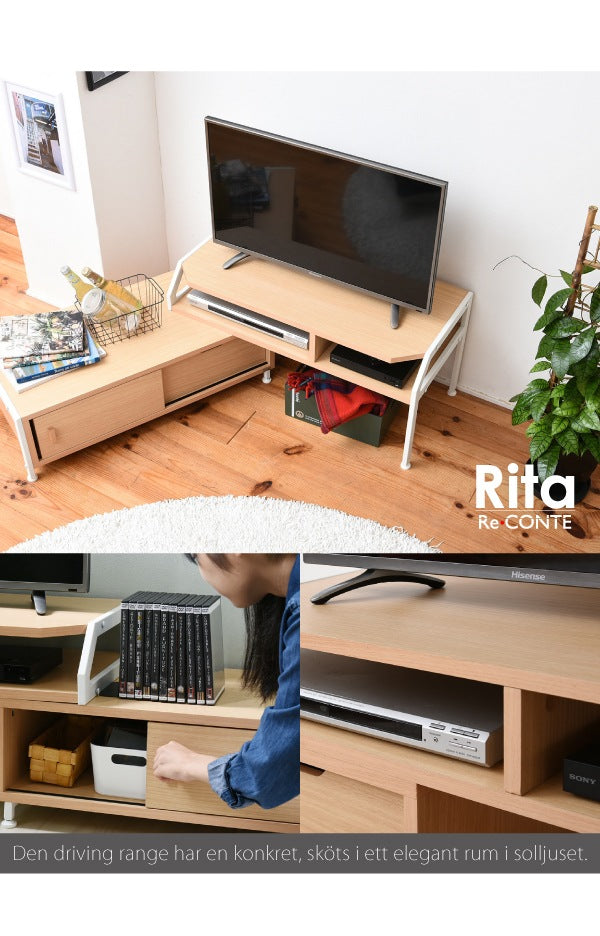 伸縮テレビボード 幅87-159cm ローボード 北欧テイスト 収納