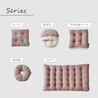 大きい座布団 60x110cm クッション 長方形 コーデュロイ調 くすみカラー フロアクッション
