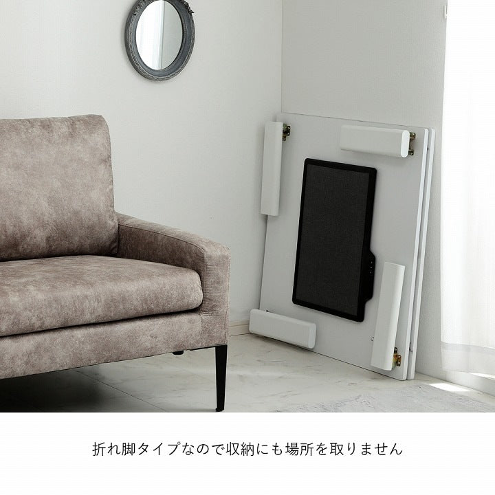 大理石調 こたつテーブル 80x80cm オールシーズン使用可能 フラットカーボンヒーター 1年保証 コントローラー調節