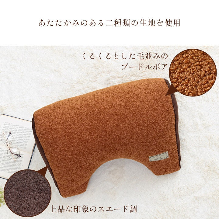背もたれクッション 55x35x25cm プードルボア 寄りかかり 背当てクッション