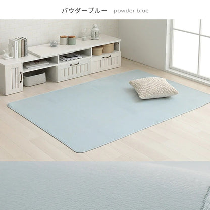 パステルカラーの楕円ラグ カーペット 140x200cm 滑り止め 床暖房ホットカーペット対応 オールシーズン ふわふわ 洗濯可能