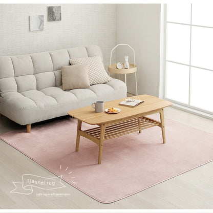 パステルカラーの長方形ラグ カーペット 200x300cm コンパクト 滑り止め 床暖房ホットカーペット対応 オールシーズン ふわふわ 洗濯可能